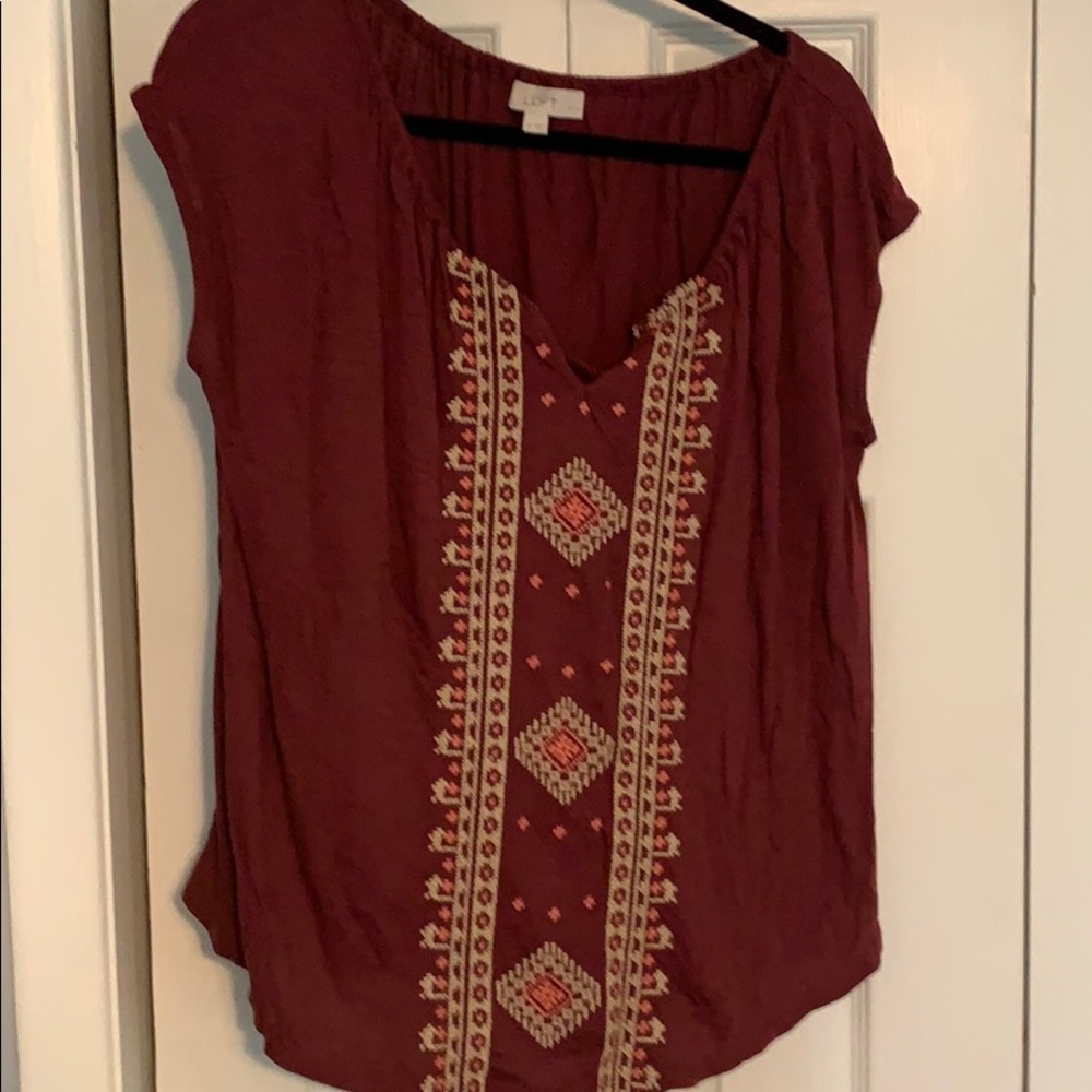 Loft cap sleeve shirt